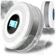 Czujniki czadu, dymu, gazu - Czujnik Czadu I Dymu Detektor Tlenku Węgla Co Bezprzewodowy Lcd Głośny - miniaturka - grafika 1