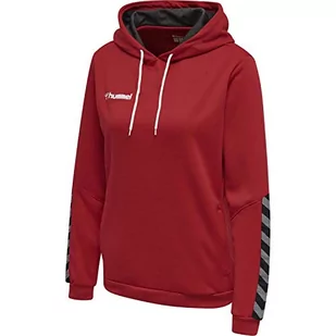 hummel Hummel damska bluza z kapturem z poliestru, True Red, XL 204932-3062-XL - Bluzy damskie - miniaturka - grafika 1