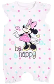 Rampersy - Biały rampers z kolorowym wzorem Myszki Minnie 3-6 m 68 cm - miniaturka - grafika 1