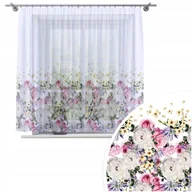 Firany - FIRANA GOTOWA WOAL 200X150 BARWIONA WZÓR NA ŻABKI TAŚMIE FIRANY 010 - miniaturka - grafika 1