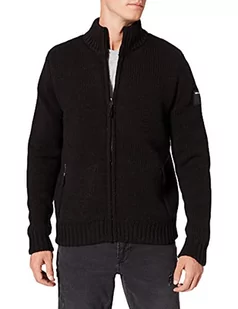 Replay Sweter męski kardigan, 098 czarny, XXL - Swetry męskie - miniaturka - grafika 1