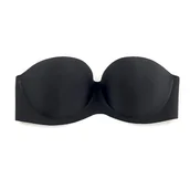 Komplety bielizny - Biustonosz samonośny z wymiennym tyłem BWS001 czarny (kolor jak na zdjęciu, rozmiar C) - miniaturka - grafika 1