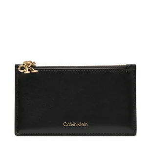 Etui na karty kredytowe Calvin Klein Ck Zip Cardcase 6Cc LV04F1076G Czarny - Portfele - miniaturka - grafika 1