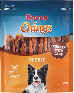 Rocco Rocco Chings Double mięsne paski do żucia - Kurczak i jagnięcina, 4 x 200 g - Przysmaki dla psów - miniaturka - grafika 1