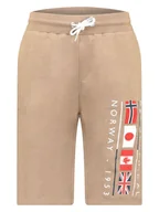 Spodnie męskie - Geographical Norway Bermudy dresowe "Paurant" w kolorze beżowym - miniaturka - grafika 1