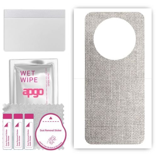 folia naklejka skórka strukturalna na TYŁ do Realme 12 5G - Tkanina Denim Szary - apgo SKINS