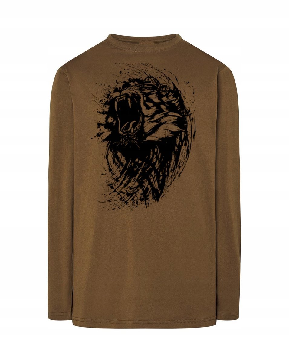 Longsleeve męski FAJNY nadruk RYK TYGRYS r.M