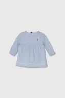 Sukienki i spódniczki dla dziewczynek - Tommy Hilfiger sukienka niemowlęca kolor niebieski mini rozkloszowana - miniaturka - grafika 1