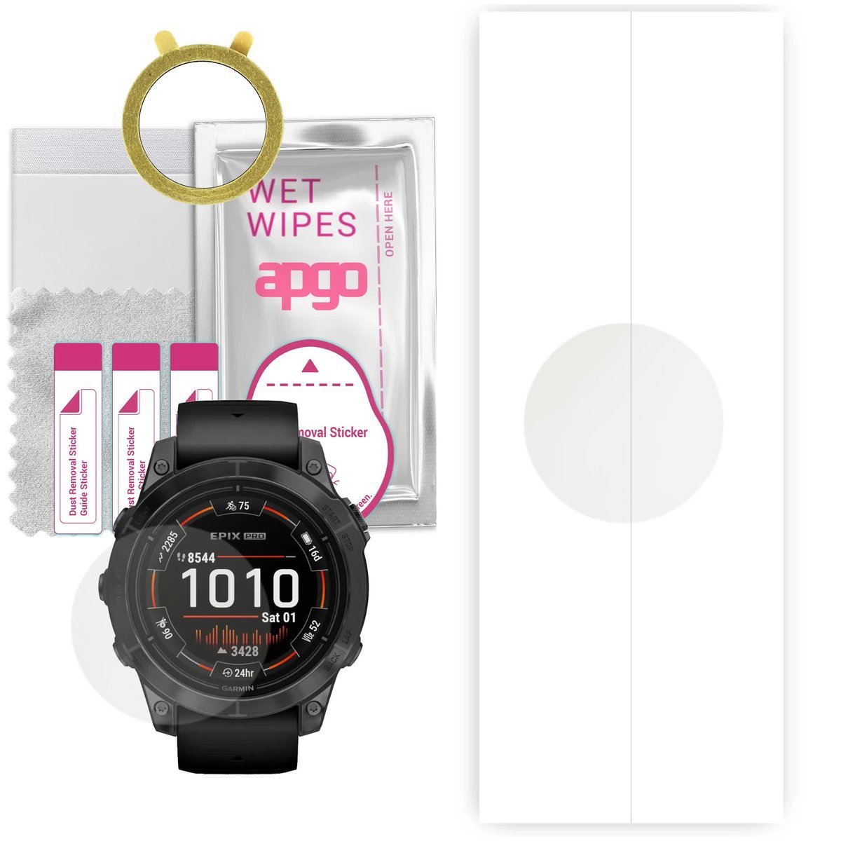 1x Folia hydrożelowa MATOWA do Garmin epix Pro (Gen 2) Standard i Sapphire Edition 51 mm - apgo Smartwatch Hydrogel MATTE Protection Ochrona na...