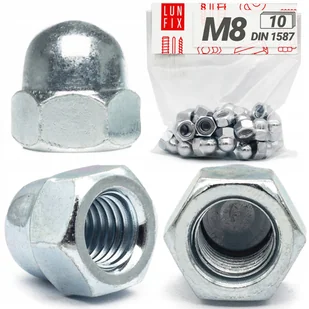 Nakrętka kołpakowa M8 DIN 1587 kapturkowa grzybkowa ocynk ocynkowana 10szt. - Śruby i nakrętki - miniaturka - grafika 1