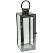 Pozostałe ozdoby ogrodowe - Latarnia Barcelona na świece duża L czarna 50 x 18 cm - miniaturka - grafika 1