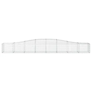 VIDAXL Kosze gabionowe, 3 szt, 400x50x40/60 cm, galwanizowane żelazo - Ogrodzenia - miniaturka - grafika 5