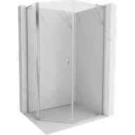 Kabiny prysznicowe - Mexen Mist L kabina prysznicowa pięciokątna asymetryczna uchylna 80 x 100 cm, transparent, chrom - 8A8L-080-100-01-00 - miniaturka - grafika 1