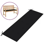 Poduszki ogrodowe - vidaXL Poduszka na ławkę ogrodową, czarna, 150x50x3 cm - miniaturka - grafika 1