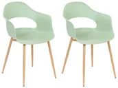 Krzesła - Zestaw 2 krzeseł jasnozielony UTICA - miniaturka - grafika 1