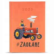 Kalendarze - KALENDARZ A5 POMARAŃCZ Książkowy Prezent Dla Rolnika Farmera ZAORANE Wzory - miniaturka - grafika 1