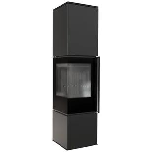 Piec stalowy koza REN L lewy, Ø 150 7 kW z czarnym termotec - Piece wolnostojące - miniaturka - grafika 1