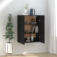 Regały - Szafka wisząca, czarna, 69,5x34x90 cm, materiał drewnopochodny - miniaturka - grafika 1