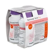 Żywienie medyczne - NUTRICOMP DRINK PLUS smak truskawkowy, 4x200ml - miniaturka - grafika 1