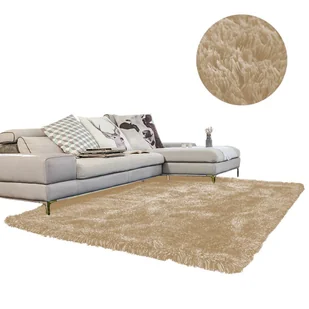 Strado Dywan pokojowy Shaggy Strado 160x220 CappuccinoCamel (Jasny brązowy) - Dywany - miniaturka - grafika 1