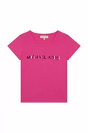 Koszulki dla dziewczynek - Michael Kors t-shirt dziecięcy kolor fioletowy - miniaturka - grafika 1