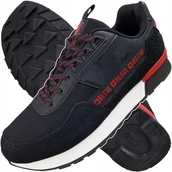 Sneakersy męskie - Buty męskie Big Star sportowe czarne Skórzane lekkie sneakersy LL174377 42 - miniaturka - grafika 1