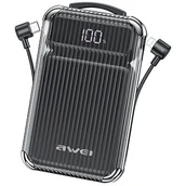 Powerbanki - Powerbank indukcyjny AWEI P89K 10000mAh 15W Czarny | Bezpłatny transport - miniaturka - grafika 1