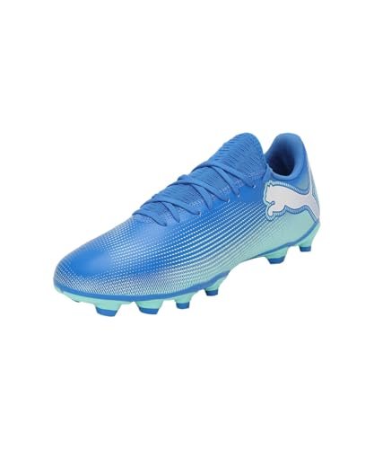 PUMA Unisex's Future 7 Play Fg/Ag buty piłkarskie, Hyperlink Blue Mint PUMA White, 40 EU