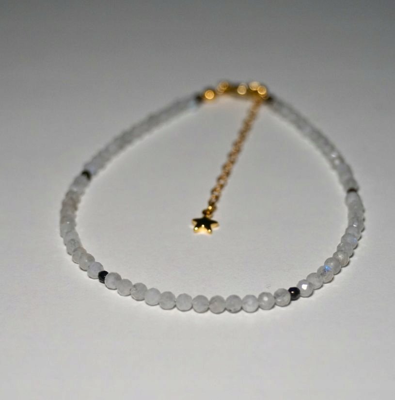 Bransoletka na nogę Kamień Księżycowy 3mm - Crystals Break