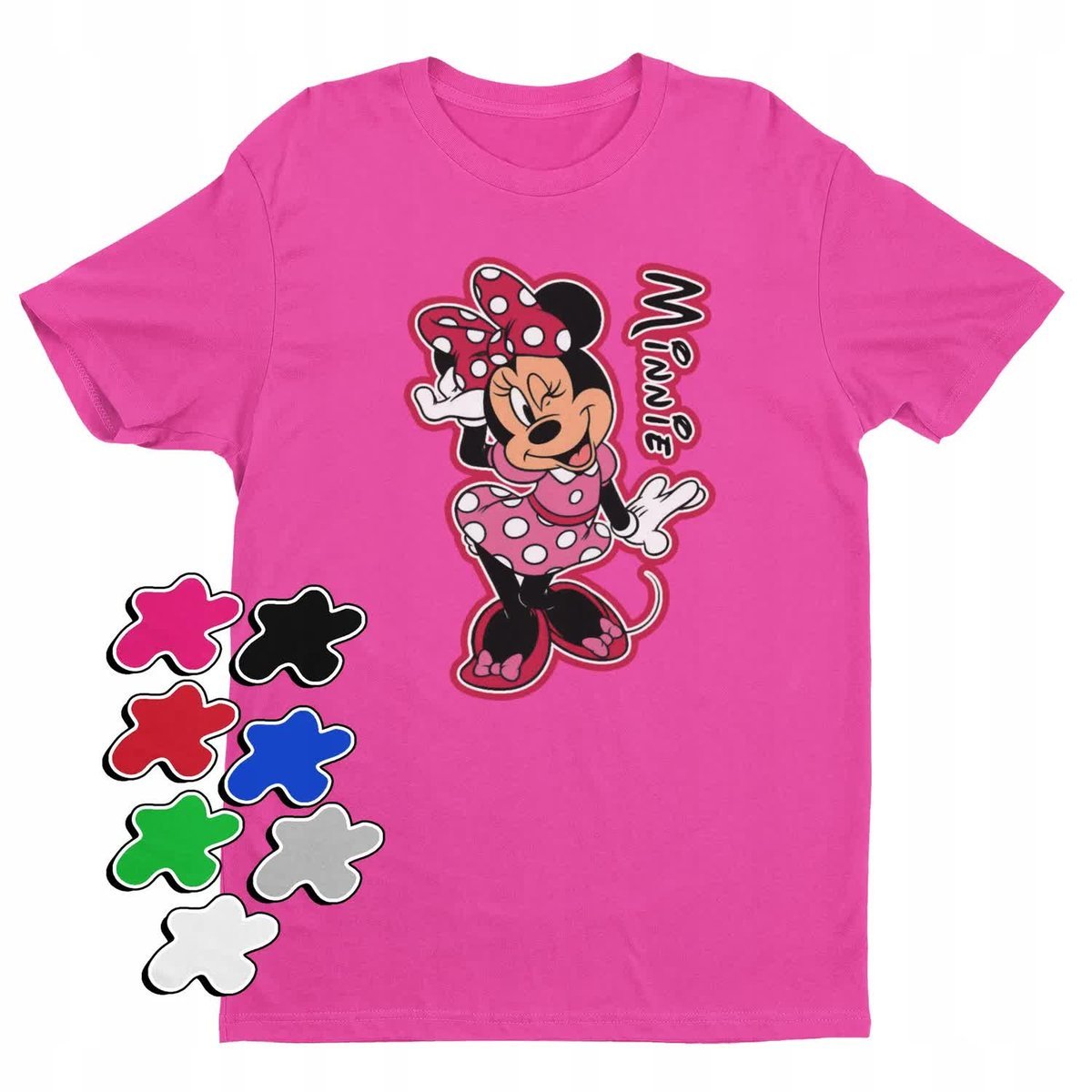 Koszulka T-Shirt Dziecięca Z Nadrukiem Myszka Miki Minnie Różne -M 134-140