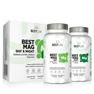 Witaminy i minerały - Best Lab Best Mag BestMag Day & Night (60+60) 120kaps. Magnez Formuła Dzień Noc - miniaturka - grafika 1