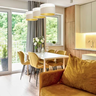 Euluna Żyrandol Susan, 3-punktowy, biały/beżowy/złoty - Lampy sufitowe - miniaturka - grafika 1