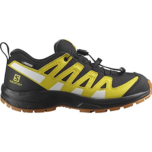 Salomon XA Pro V8 ClimaSalomon Waterproof Trampki dziecięce do codziennego użytku, Wodoodporny, wygodny, uchwyt na wszelkiego rodzaju terenie, Sportowy, Black Empire Żółty Biały, 35 EU