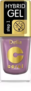 Delia Cosmetics Coral Hybrid Gel Emalia do paznokci nr 74 11ml - Lakiery do paznokci - miniaturka - grafika 1
