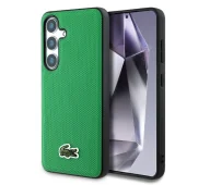 Etui i futerały do telefonów - Lacoste Iconic Petit Pique Woven Logo MagSafe do Galaxy S25 Plus Zielony - miniaturka - grafika 1