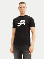 Koszulki męskie - KARL LAGERFELD T-Shirt 755061 552241 Czarny Regular Fit - miniaturka - grafika 1