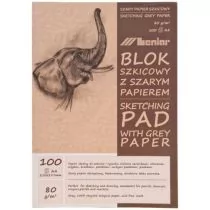 Leniar Blok szkicownik A4 100ark. 80g. papier szary 90853 LENIAR - Szkolne artykuły papiernicze - miniaturka - grafika 1