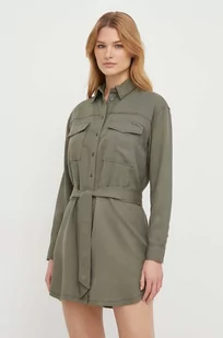 Pepe Jeans sukienka Beate kolor zielony mini prosta - Sukienki - miniaturka - grafika 1