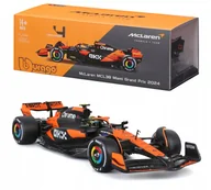 Samochody i pojazdy dla dzieci - BOLID F1 McLaren MCL38 GP Miami 2024 Lando Norris 1:24 BBURAGO 18-28033 - miniaturka - grafika 1