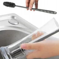 Inne akcesoria do pielęgnacji dzieci - SZCZOTKA SILIKONOWA MYJKA DO MYCIA SZKLANEK BUTELEK PORCELANY DŁUGA - miniaturka - grafika 1