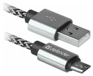 Kable USB - Defender USB AM-MICRO BM 1.0m 2.1A Biały - miniaturka - grafika 1