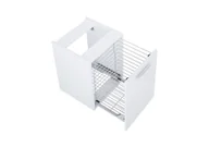 Szafki łazienkowe - Szafka łazienkowa pod blat z koszem na pranie Roca Kwadro Plus 40 cm biały połysk A857973806 - miniaturka - grafika 1