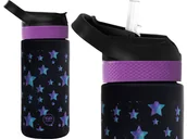 Bidony dla dzieci - Coolpack Bidon Szkolny Bibby Star Night Z Rurką 420 Ml Blokada Wylania - miniaturka - grafika 1