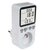 Czujniki ruchu i zmierzchu - Miernik energii greenblue gb364 e, watomierz, typ e, 220-240v ac, 50hz, max. obciążenie 16a, ip20, wbudowana bateria - miniaturka - grafika 1