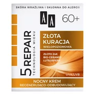 Kremy do twarzy - Oceanic S.A AA TECHNOLOGIA WIEKU 5REPAIR 60+ ZŁOTA KURACJA NOCNY KREM REGENERUJĄCO-ODBUDOWUJĄCY 50 ML Zakupy dla domu i biura! 90044140 - miniaturka - grafika 1