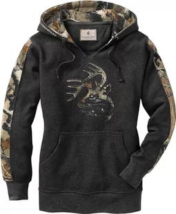 Legendary Whitetails Damska bluza z kapturem Camo Outfitter Charcoal Heather S - Bluzy damskie - miniaturka - grafika 1