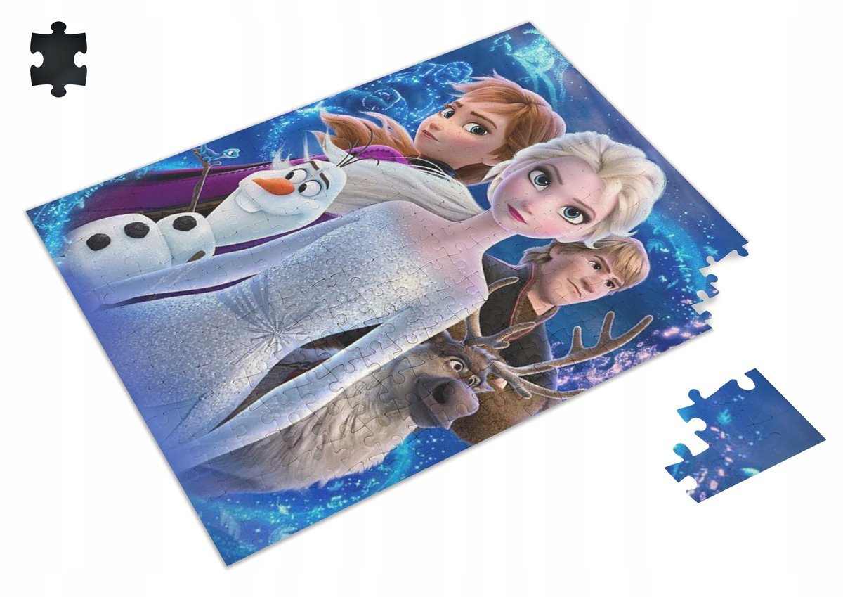 PUZZLE ELSA ANNA FROZEN OLAF A3 252 el z Nadrukiem + IMIĘ Pudełko 17