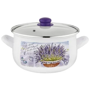 Florina Garnek emaliowany by Emalia Polska Pleszew Lavanda 22 cm 5,3 l - Garnki - miniaturka - grafika 1