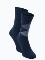 Skarpetki męskie - Tommy Hilfiger Skarpety pakowane po 2 szt. Mężczyźni Bawełna niebieski jednolity, 39-42 - miniaturka - grafika 1