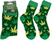 Skarpety termoaktywne - Skarpetki Konopia Marihuana - Wyraziste Skarpety z Motywem Liści - rozmiar 42-46 - miniaturka - grafika 1
